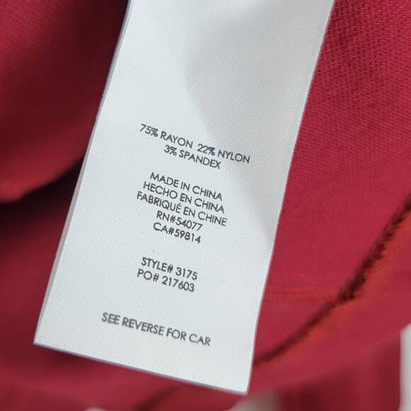 Cabi #3175 Rhubarb Red "Outing Blazer" Button Down Jacket Ponte Knit - Size 0 - Picture 9 of 9